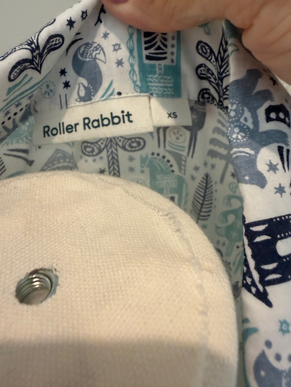 Roller Rabbit Nordic Folk Button-Front Nightshirt - Picture 5 of 7